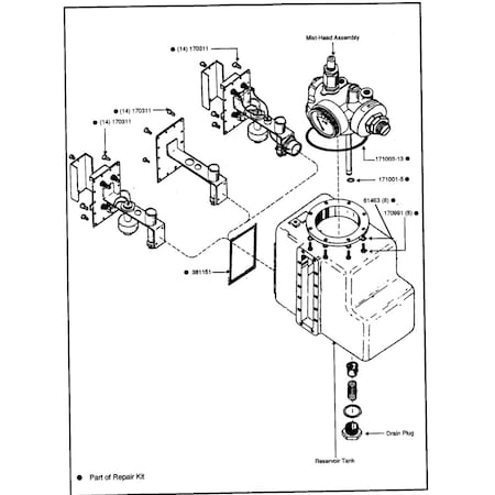 Alemite Oil Mist Generator Repai, 393646 393646